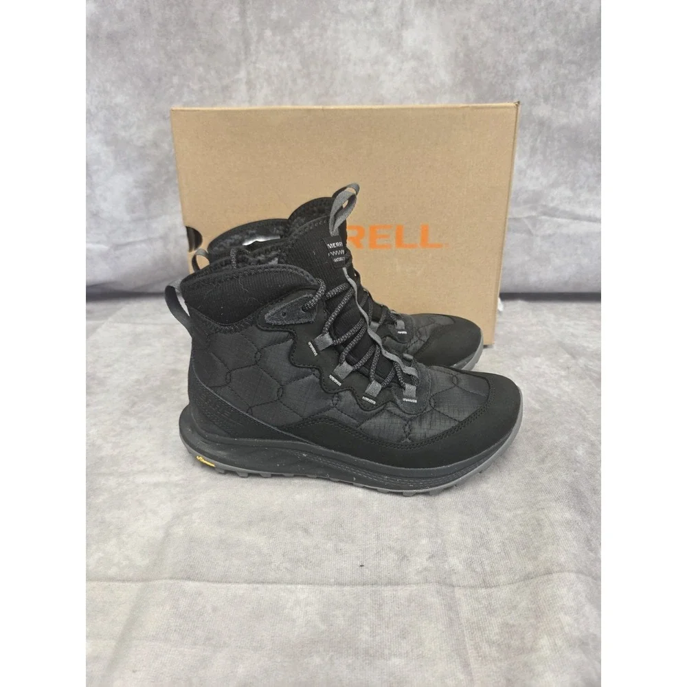 Merrell Mid Zip Womens Blk Boot SZ 7